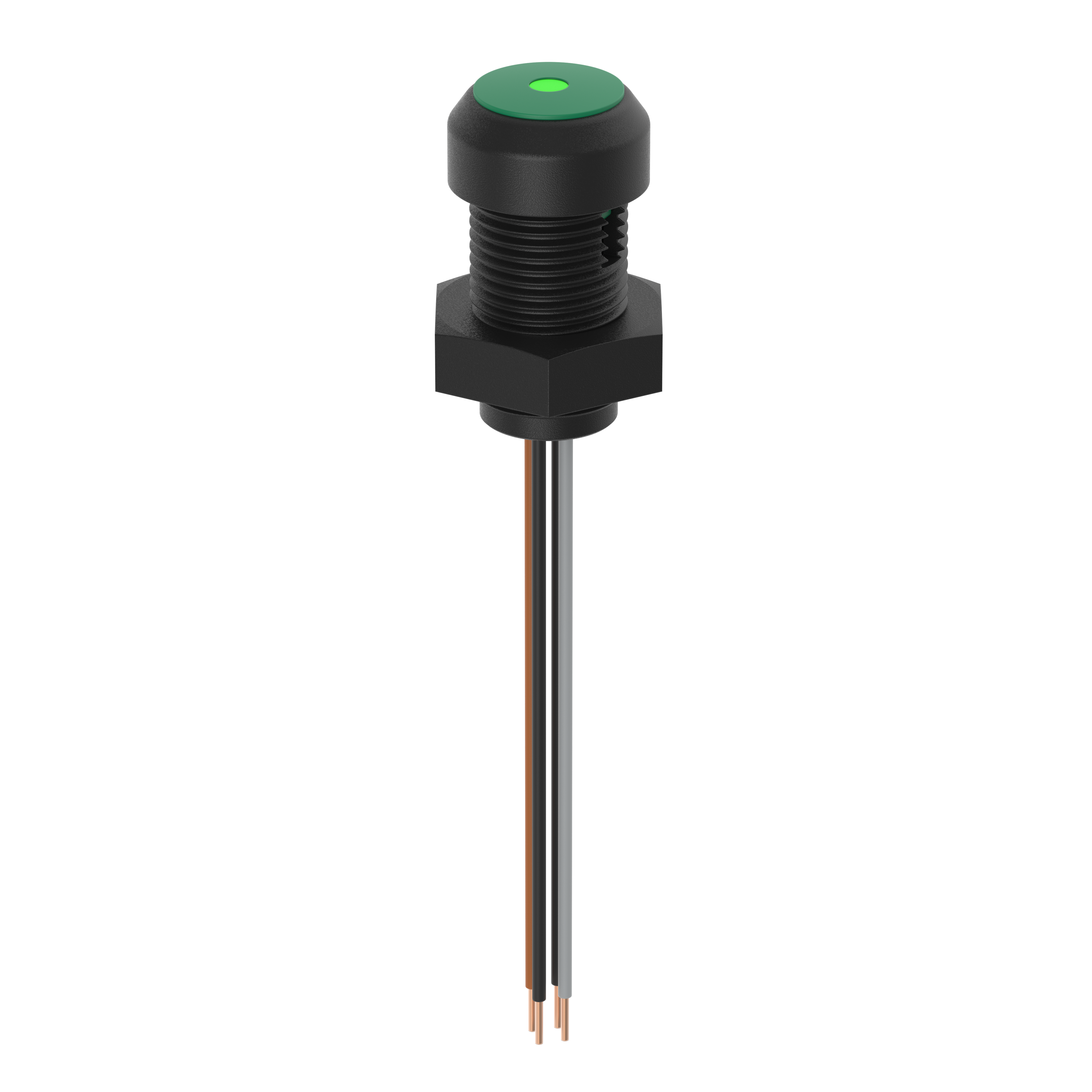 Microtaste grün - 145MT00B18 - LED grün, Litzenabgang Microtaste grün - 145MT00B18 - LED grün, Litzenabgang