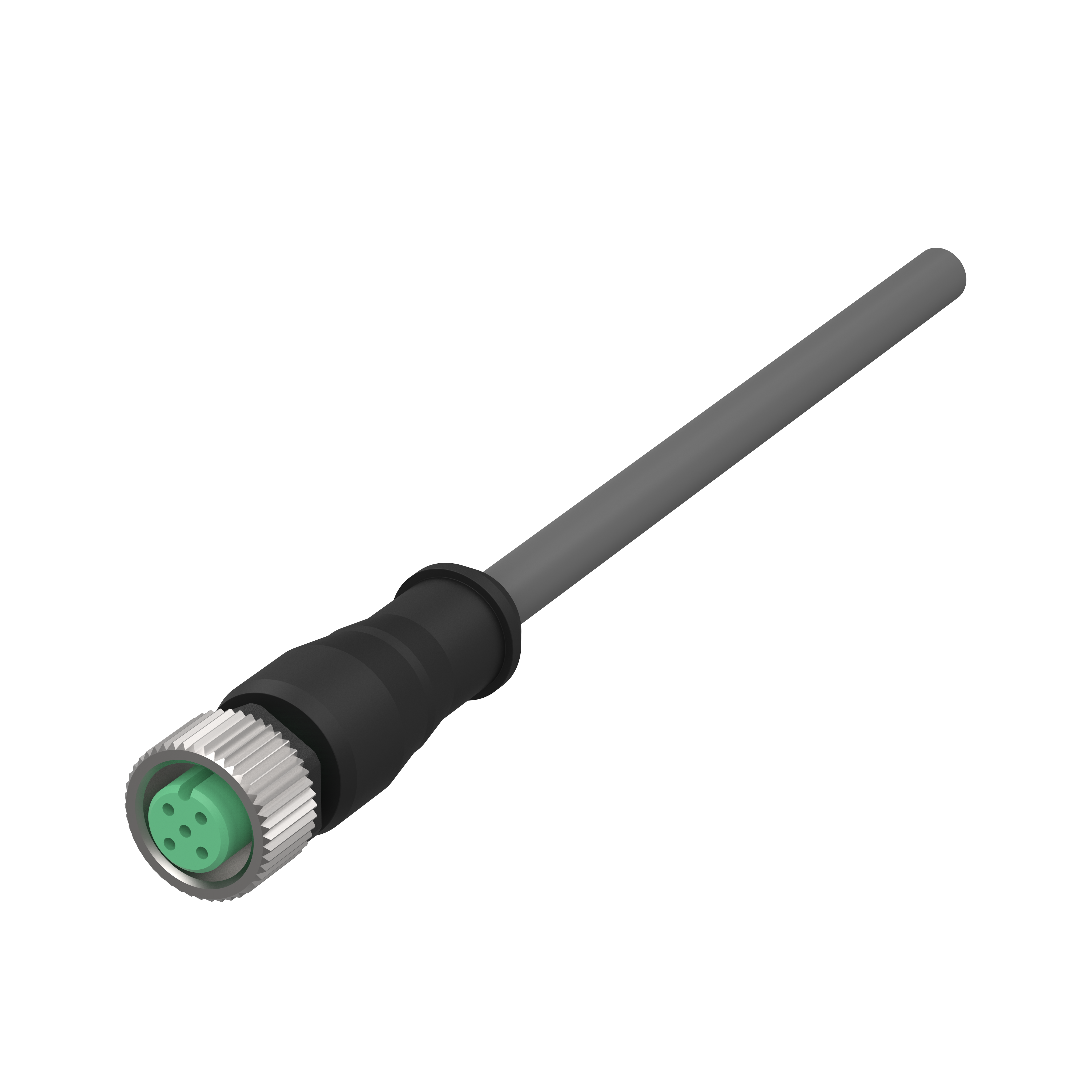 Round connector - K14H000 - 4x0,34mm², 10m, PVC, black