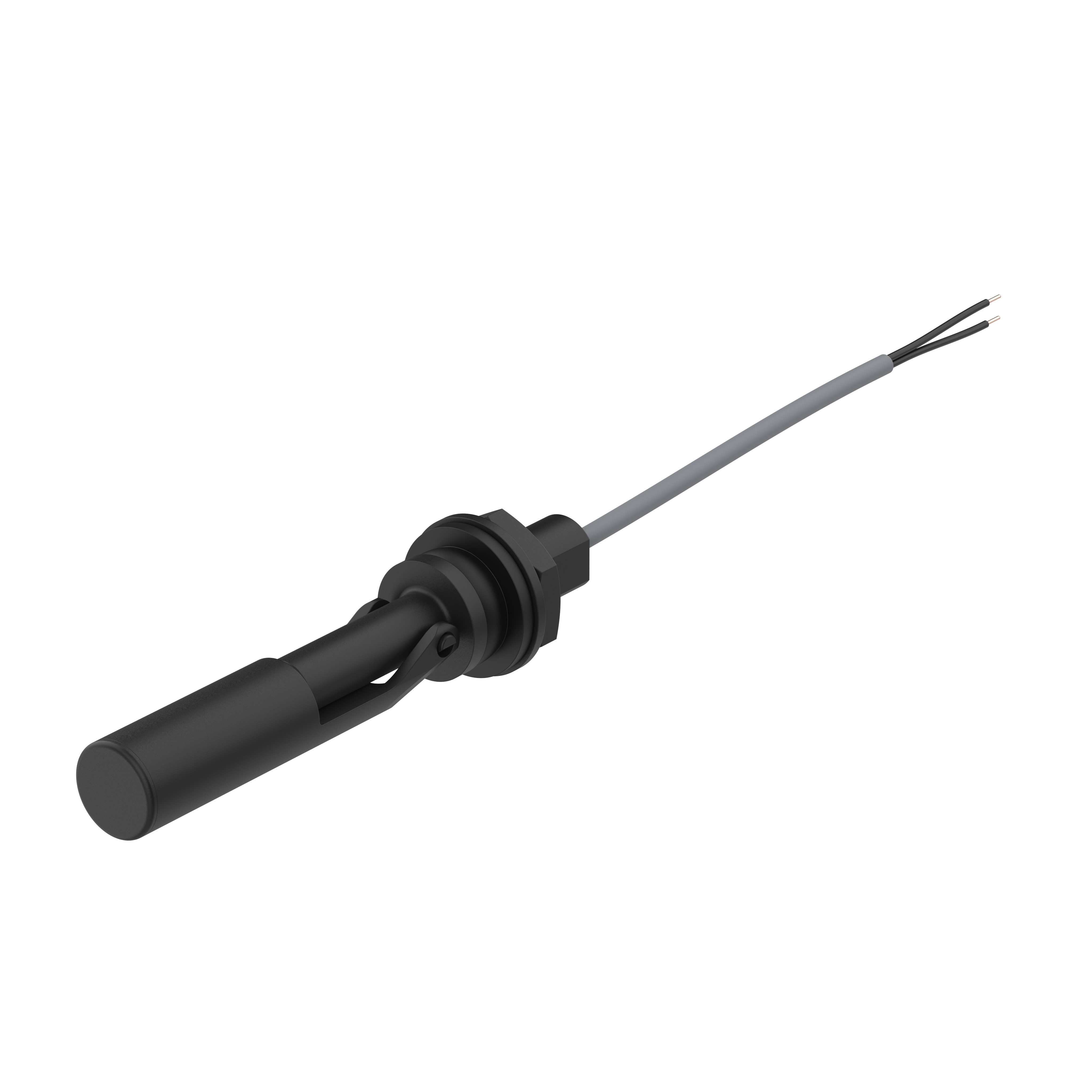 Klappschwimmerschalter - 207KS14D - Schließer/Öffner, 250V, PA12, Dichtmanschette, 1m Kabel Klappschwimmerschalter - 207KS14D - Schließer/Öffner, 250V, PA12, Dichtmanschette, 1m Kabel